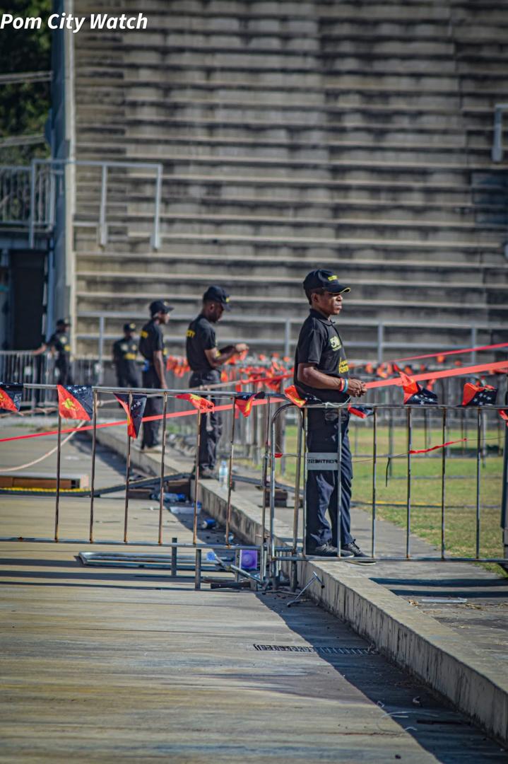 POM CITY WATCH officers managing event barriers